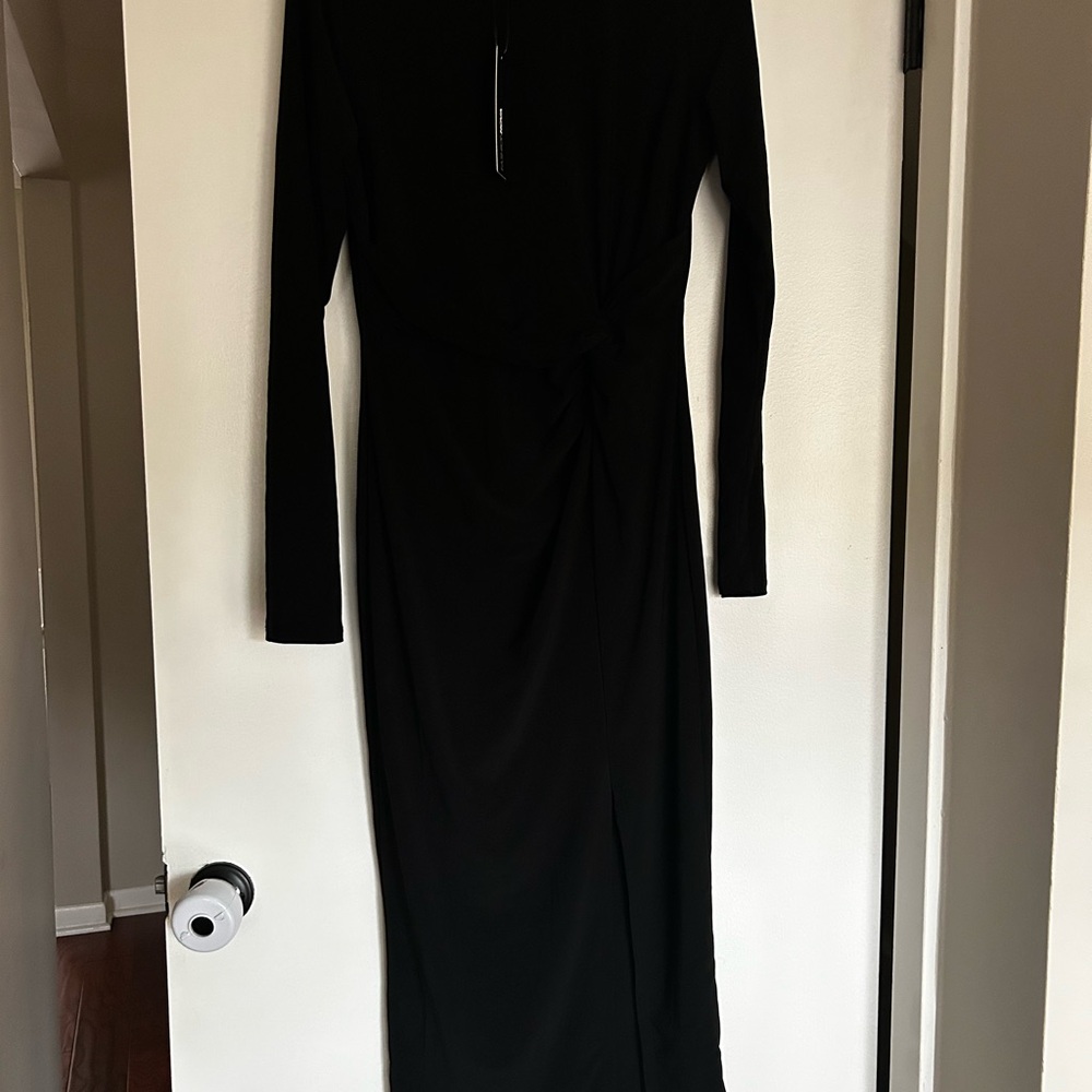 Fashion Nova Classic Black Long Sleeve Dress
